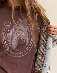 Aerie Cozy Oversized Long Sleeve Boyfriend T-Shirt