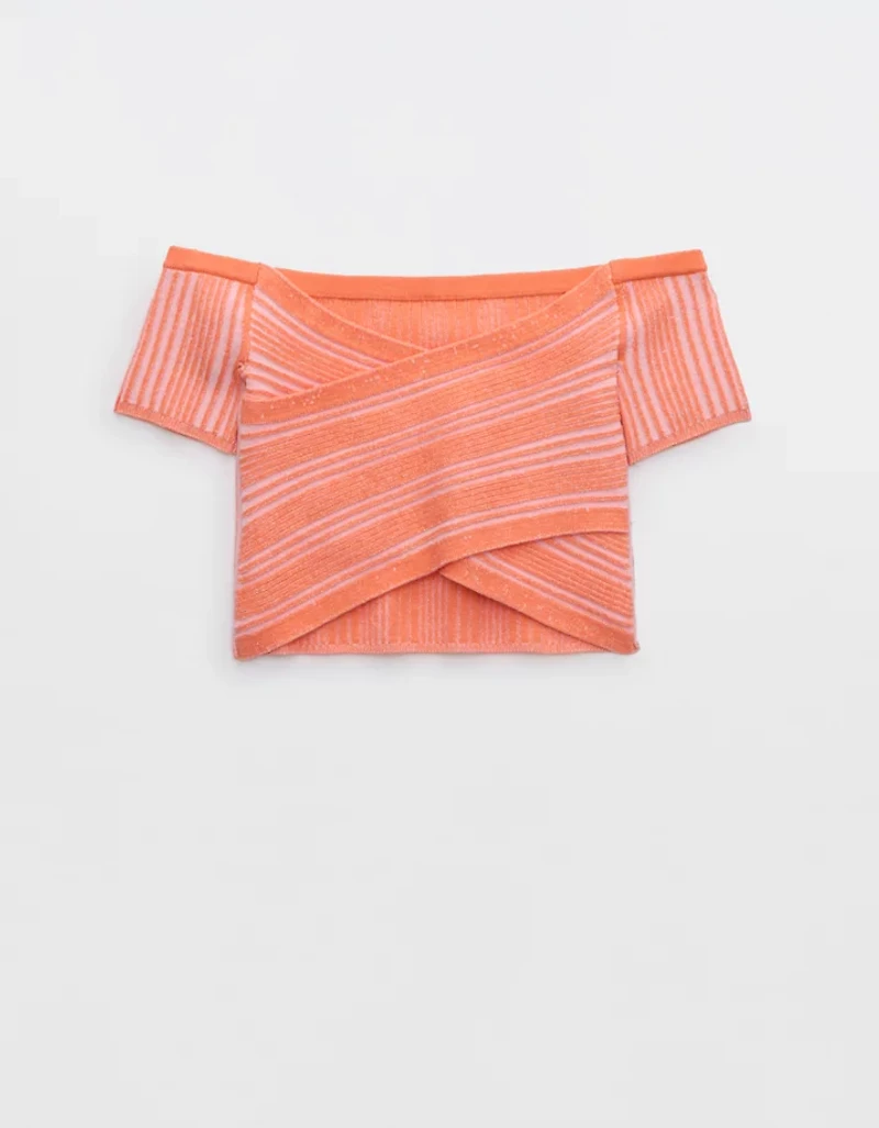 Aerie Reversible Sweater Cropped Top