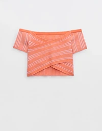 Aerie Reversible Sweater Cropped Top