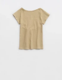 Aerie Ribbed Open Back T-Shirt