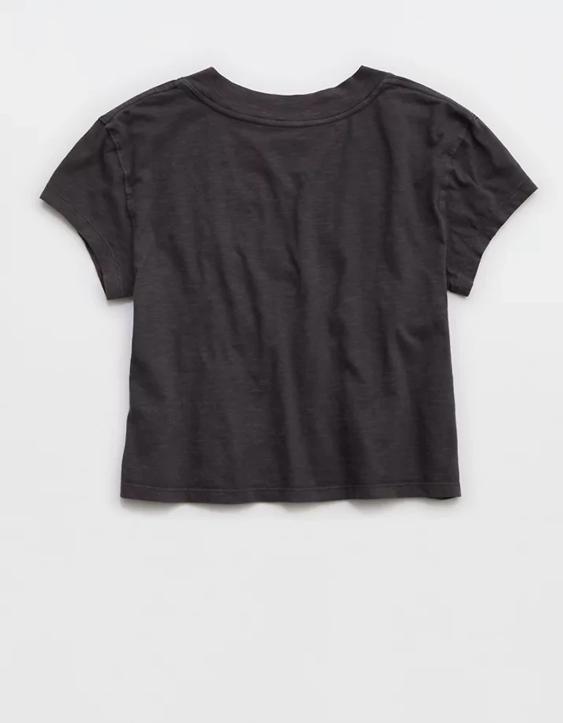 Aerie Cropped Extreme V-Neck T-Shirt