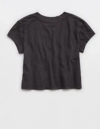 Aerie Cropped Extreme V-Neck T-Shirt
