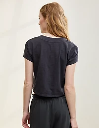 Aerie Cropped Extreme V-Neck T-Shirt