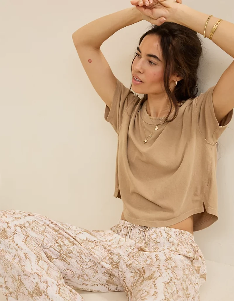 Aerie Summer Breeze Cropped T-Shirt