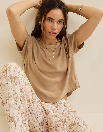 Aerie Summer Breeze Cropped T-Shirt