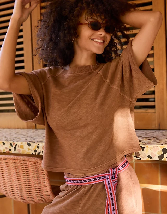 Aerie It's Casual Knit Slub T-Shirt