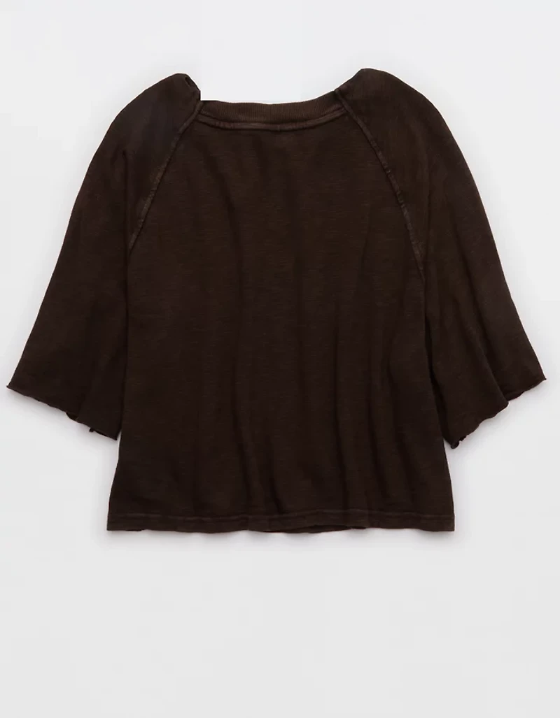 Aerie It's Casual Knit Slub T-Shirt