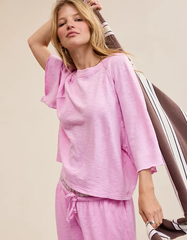 Aerie It's Casual Knit Slub T-Shirt