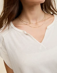 Aerie Summer Breeze Notch Neck T-Shirt