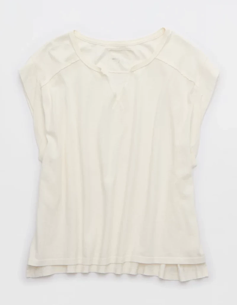 Aerie Summer Breeze Notch Neck T-Shirt