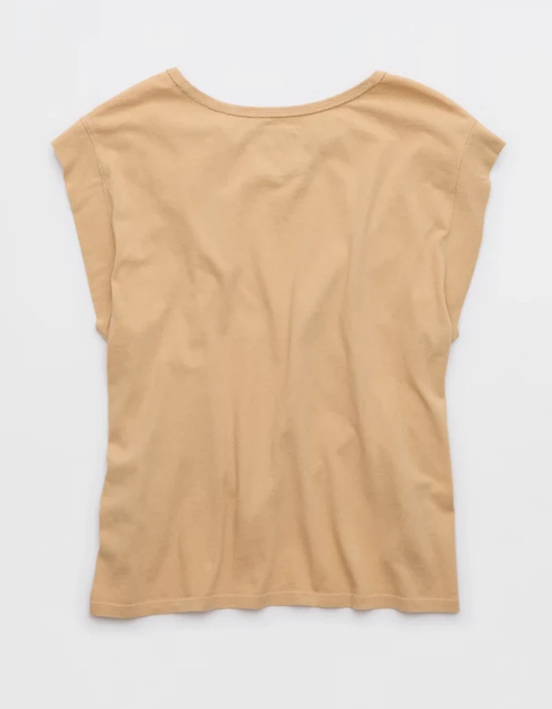 Aerie Summer Breeze Notch Neck T-Shirt