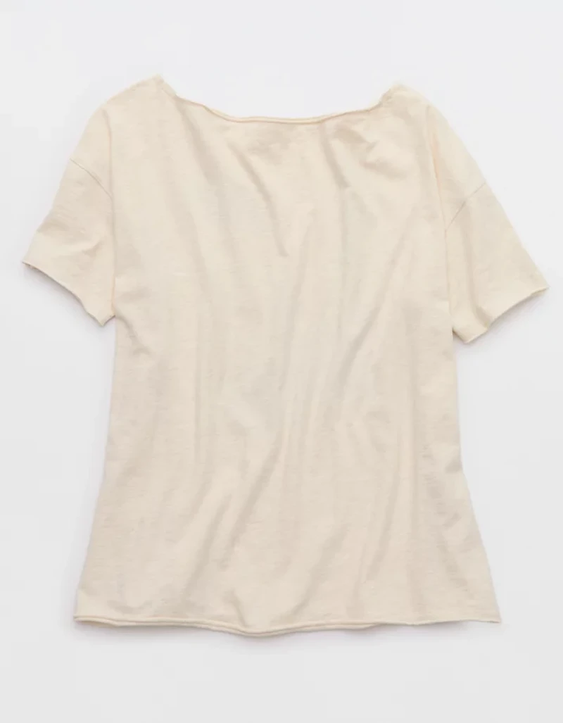 Aerie Oversized Off The Shoulder T-Shirt