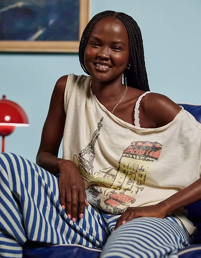 Aerie Oversized Off The Shoulder T-Shirt