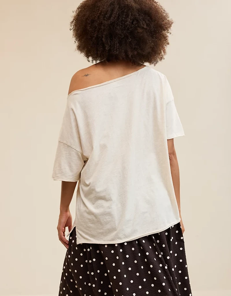 Aerie Oversized Off The Shoulder T-Shirt