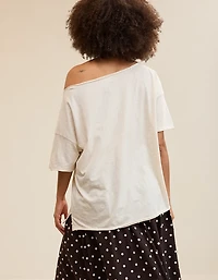 Aerie Oversized Off The Shoulder T-Shirt