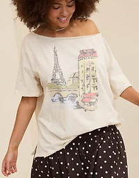 Aerie Oversized Off The Shoulder T-Shirt