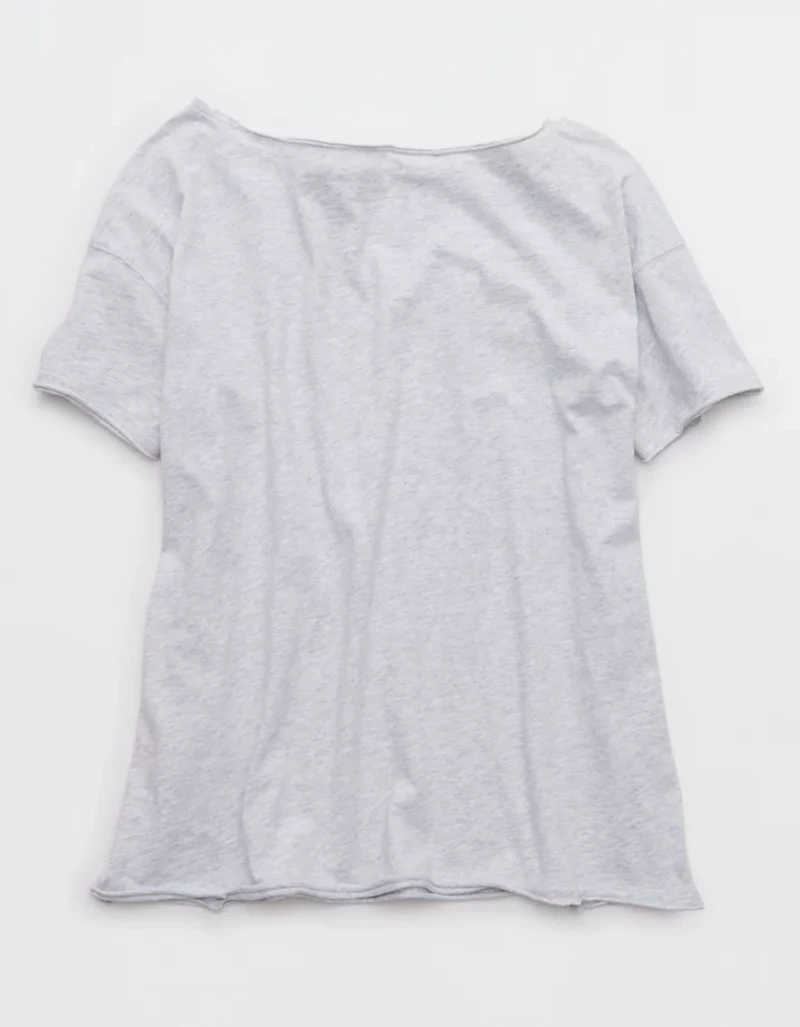Aerie Oversized Off The Shoulder Boyfriend T-Shirt