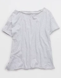 Aerie Oversized Off The Shoulder Boyfriend T-Shirt