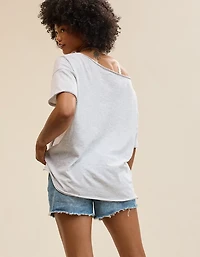 Aerie Oversized Off The Shoulder Boyfriend T-Shirt