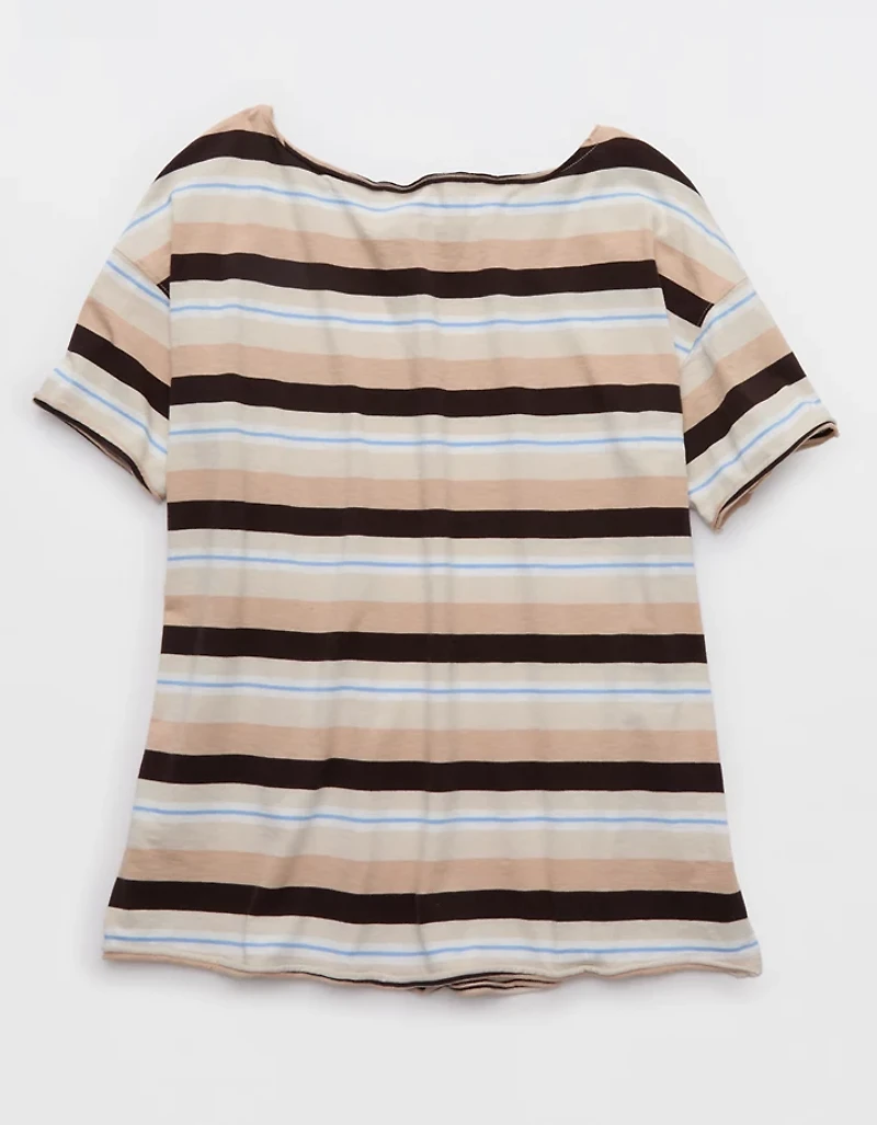 Aerie Off The Shoulder Oversized Boyfriend T-Shirt