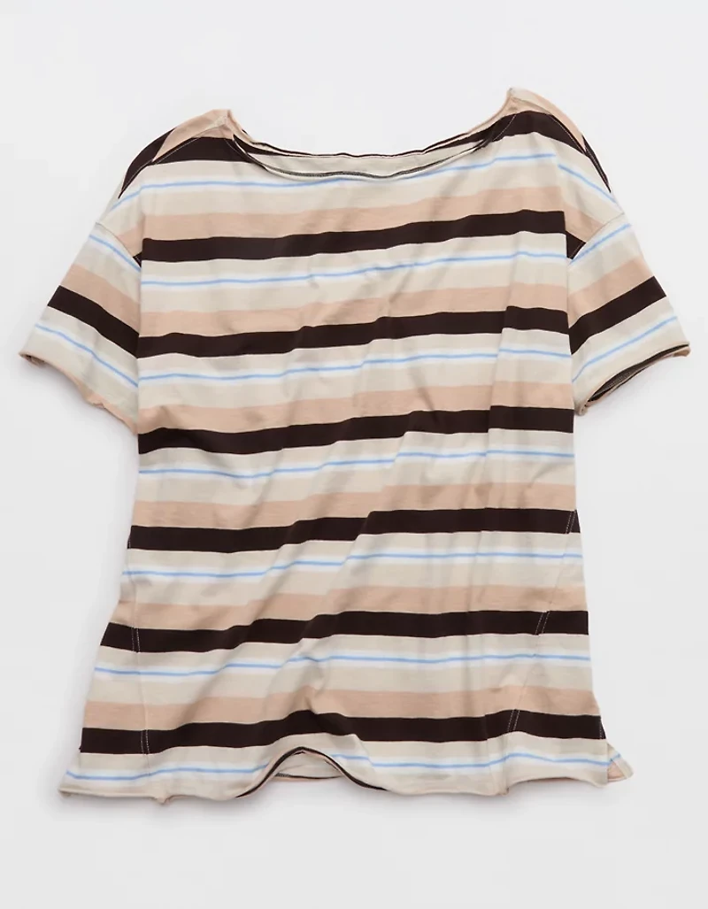 Aerie Off The Shoulder Oversized Boyfriend T-Shirt