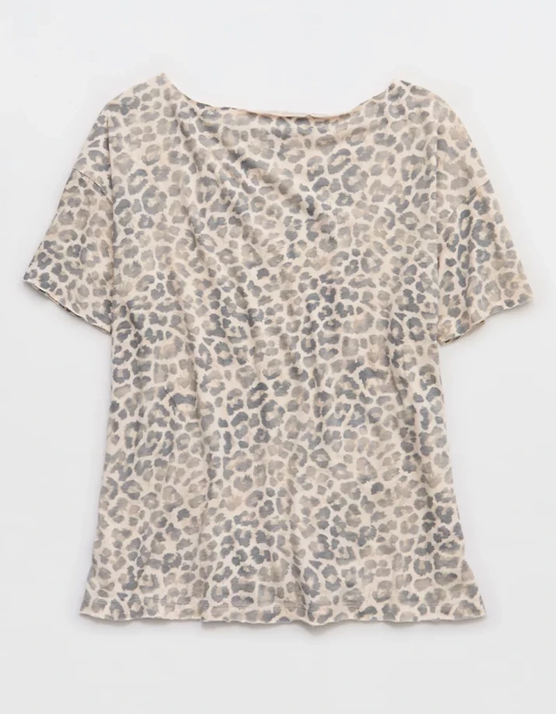 Aerie Off The Shoulder Oversized Boyfriend T-Shirt