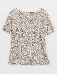 Aerie Off The Shoulder Oversized Boyfriend T-Shirt