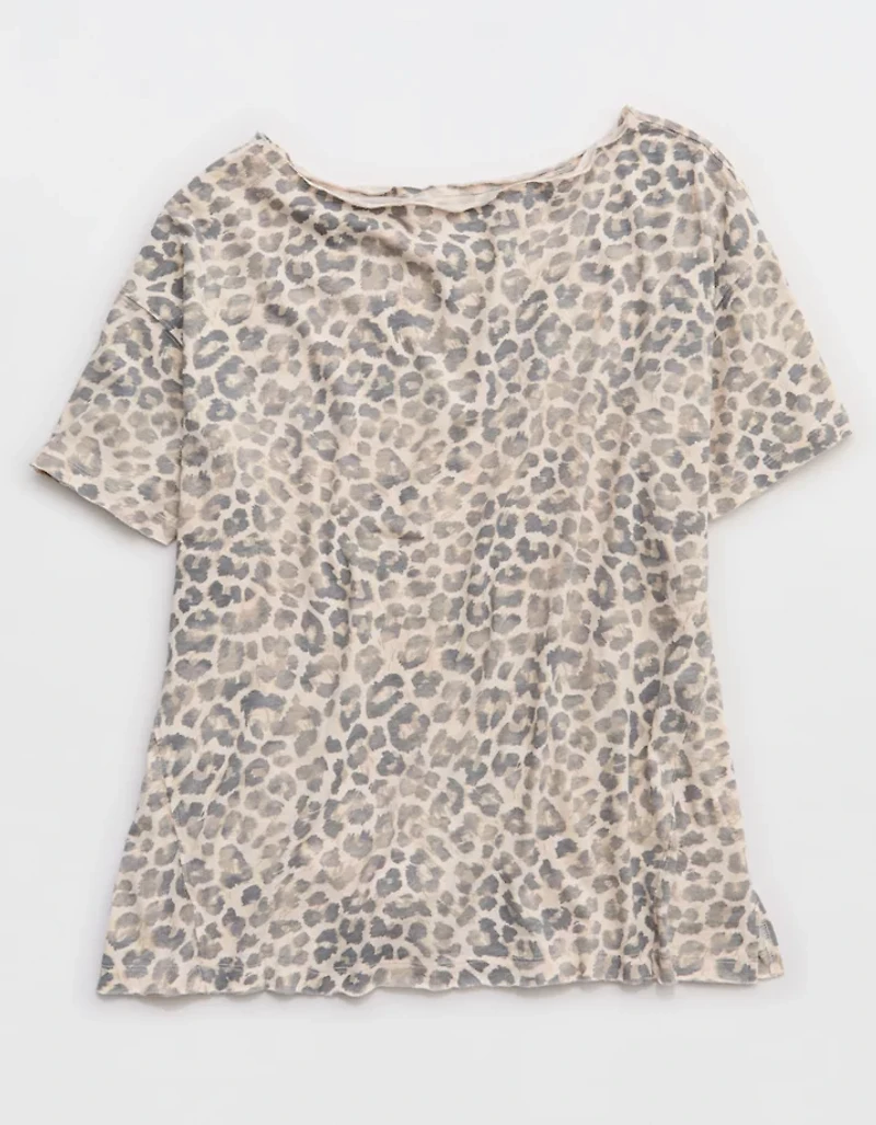 Aerie Off The Shoulder Oversized Boyfriend T-Shirt