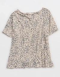 Aerie Off The Shoulder Oversized Boyfriend T-Shirt