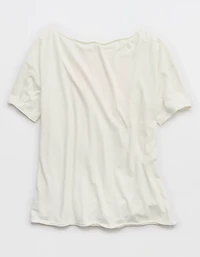 Aerie Off The Shoulder Oversized Boyfriend T-Shirt