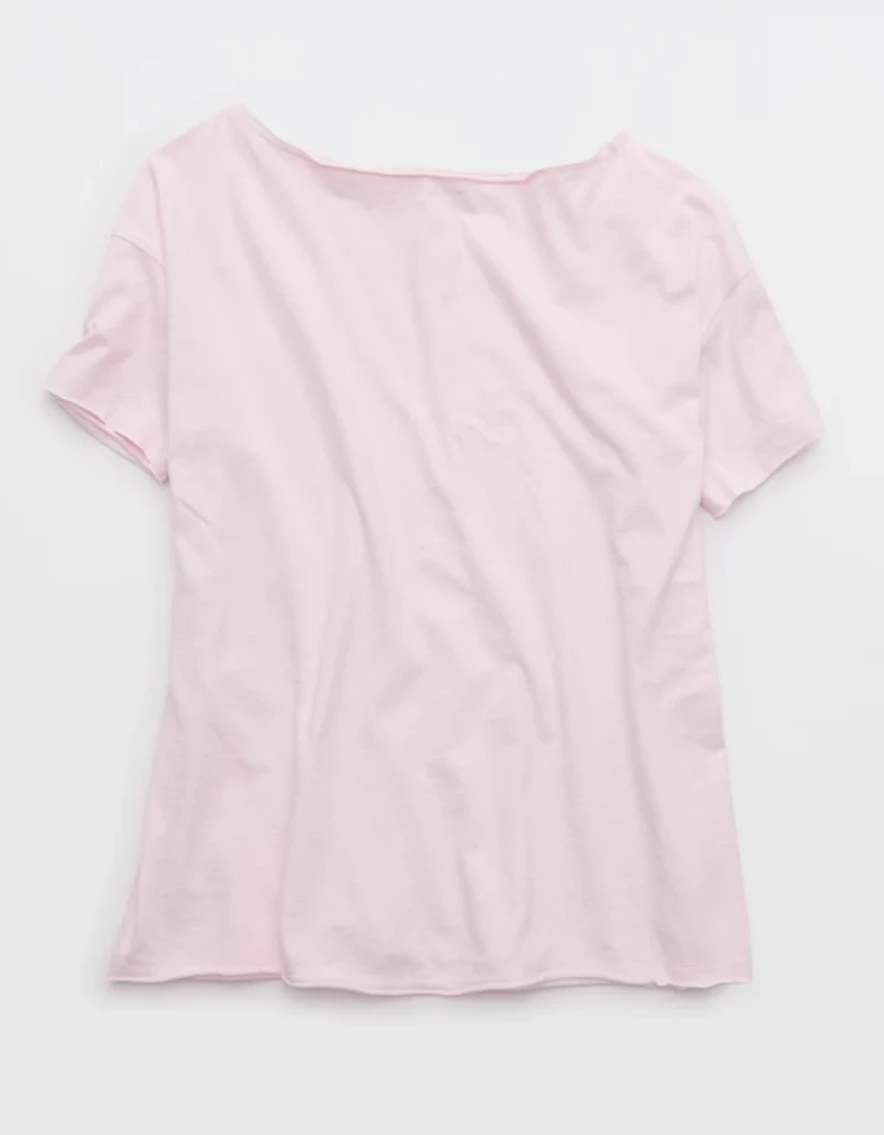 Aerie Oversized Off The Shoulder Boyfriend T-Shirt