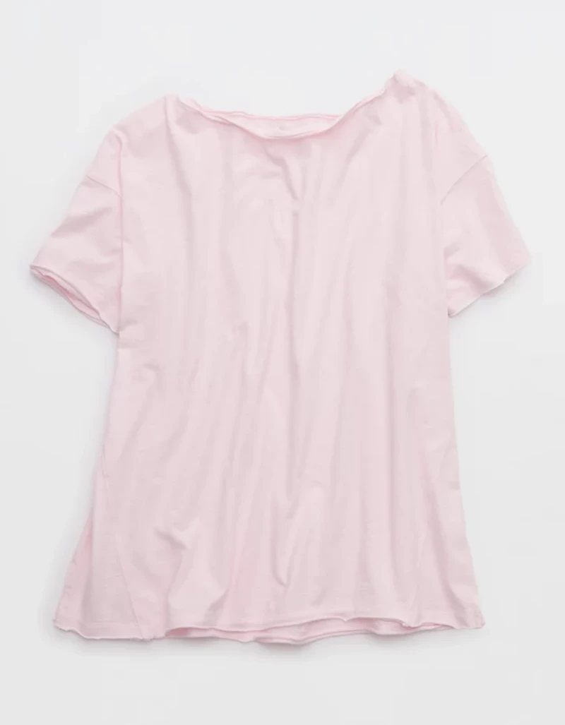 Aerie Oversized Off The Shoulder Boyfriend T-Shirt