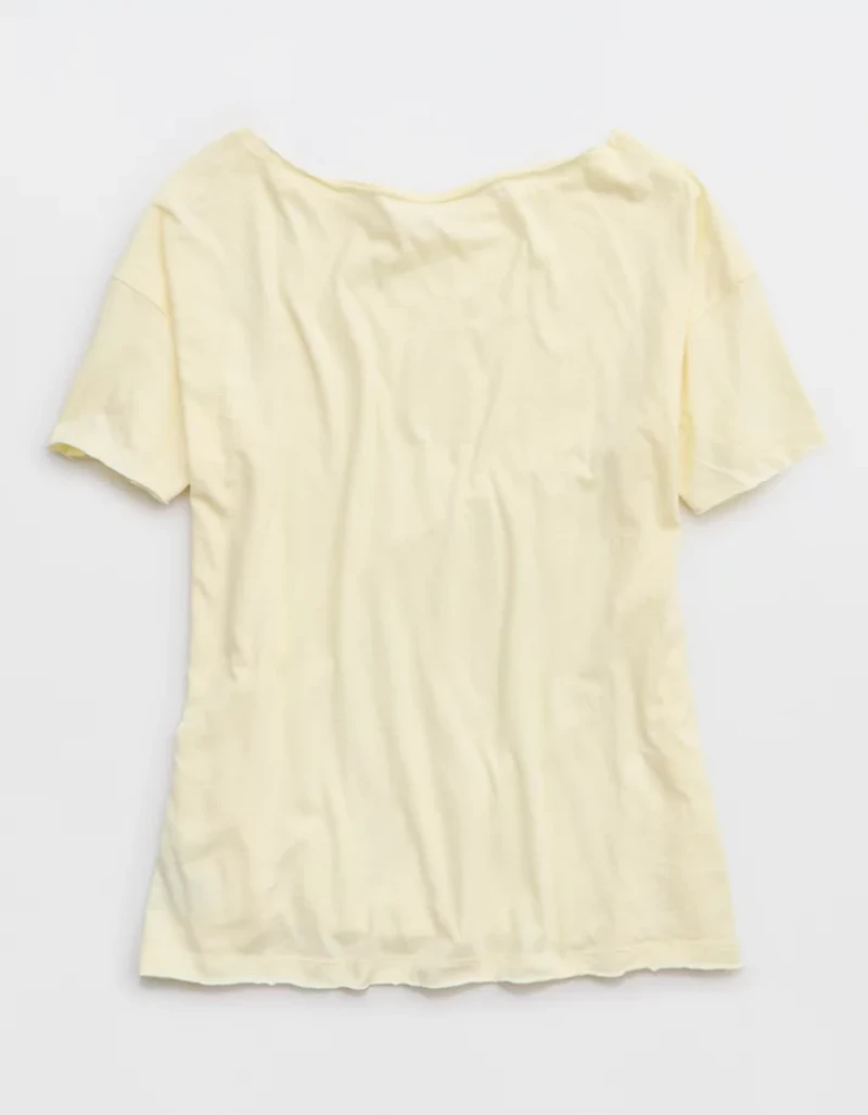 Aerie Off The Shoulder Oversized Boyfriend T-Shirt