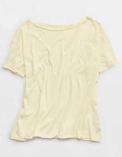 Aerie Off The Shoulder Oversized Boyfriend T-Shirt