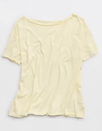 Aerie Off The Shoulder Oversized Boyfriend T-Shirt