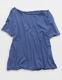 Aerie Oversized Off The Shoulder Boyfriend T-Shirt