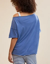 Aerie Oversized Off The Shoulder Boyfriend T-Shirt