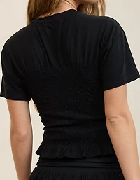 Aerie Smocked T-Shirt