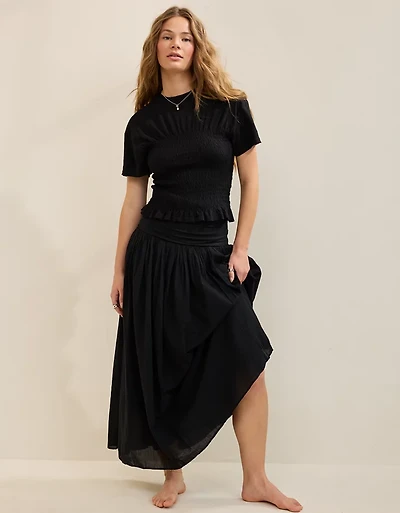 Aerie Smocked T-Shirt