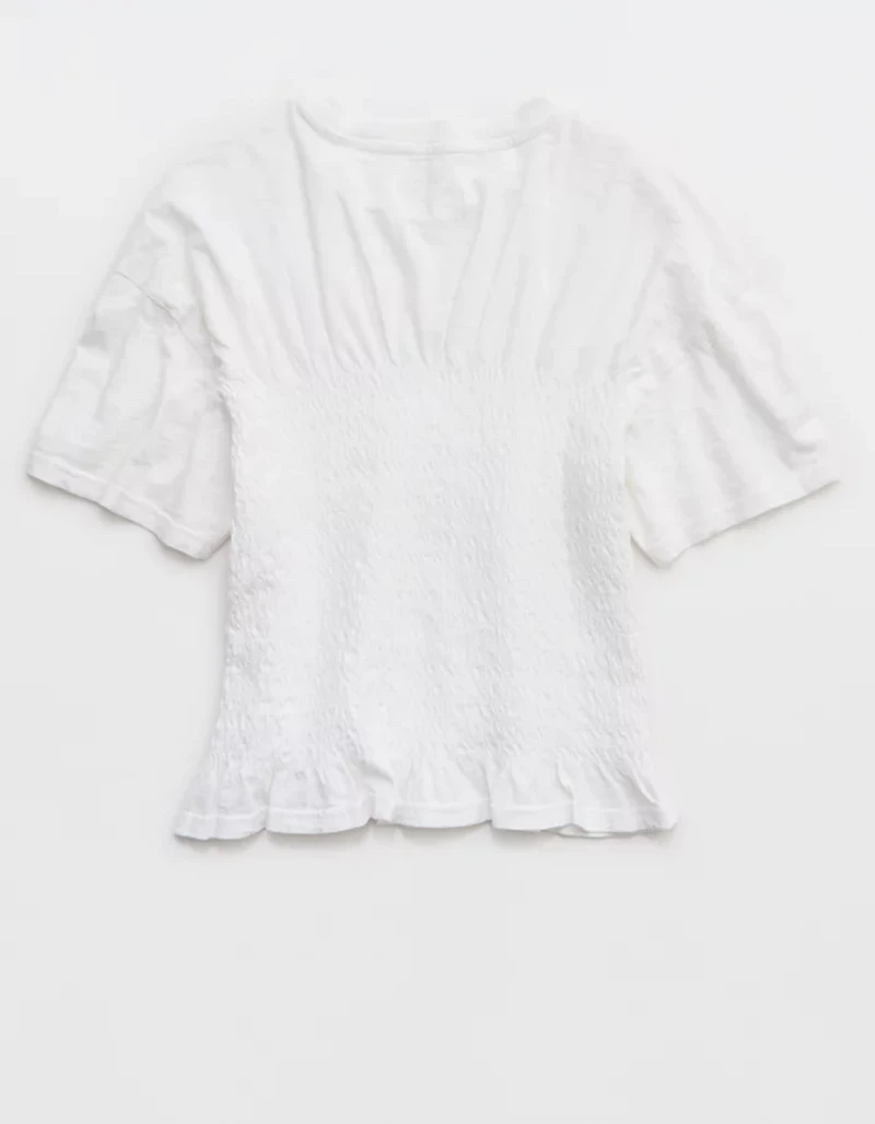 Aerie Smocked T-Shirt