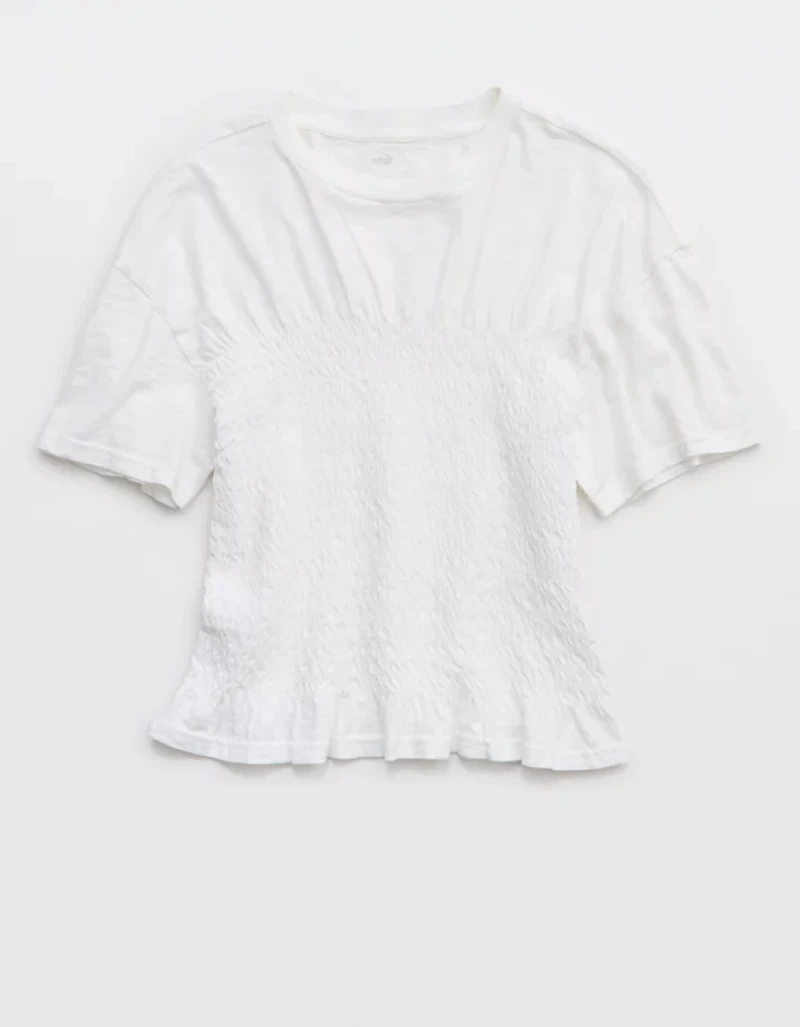 Aerie Smocked T-Shirt