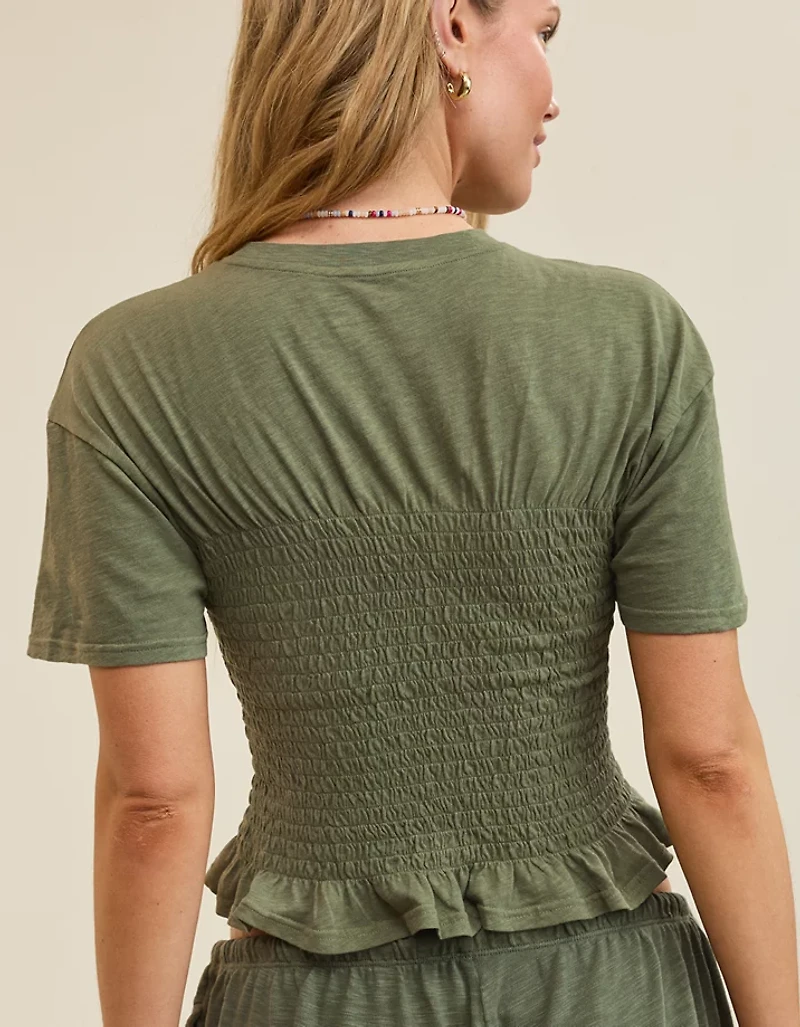 Aerie Smocked T-Shirt