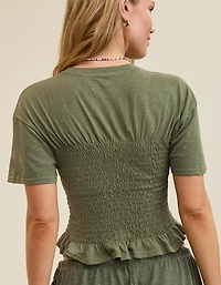 Aerie Smocked T-Shirt