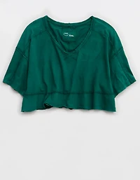 Aerie Happiest Cropped V Neck T-Shirt