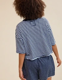 Aerie Remix Henley Cropped T-Shirt