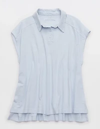 Aerie Happiest Oversized Polo T-Shirt