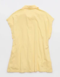 Aerie Happiest Oversized Polo T-Shirt