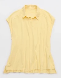 Aerie Happiest Oversized Polo T-Shirt
