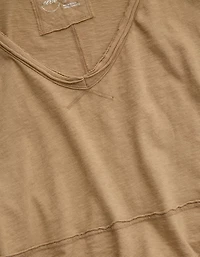 Aerie Happiest Cropped V Neck T-Shirt