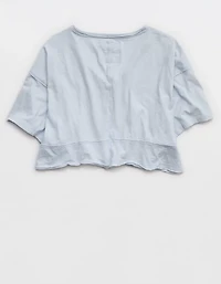 Aerie Happiest Cropped V Neck T-Shirt